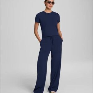 SPANX Navy Wide Leg Pants